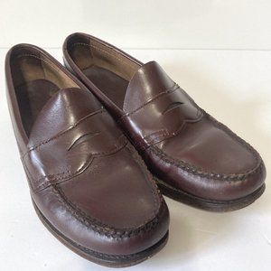 Bass Weejuns SZ 9 brown leather penny loafers